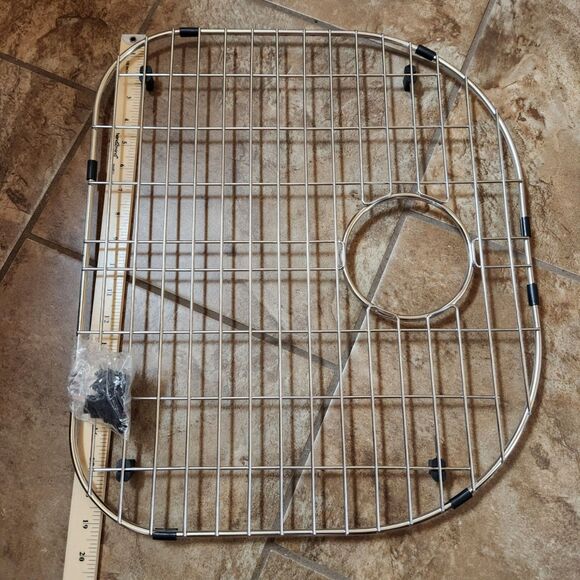 VIGO VGG1915 Sink Grid with Drain Hole 19.38" x 16.75" - Picture 4 of 8